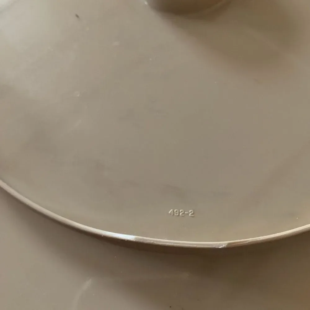 Vintage Tupperware Chip Dip Brown White Platter 492-2